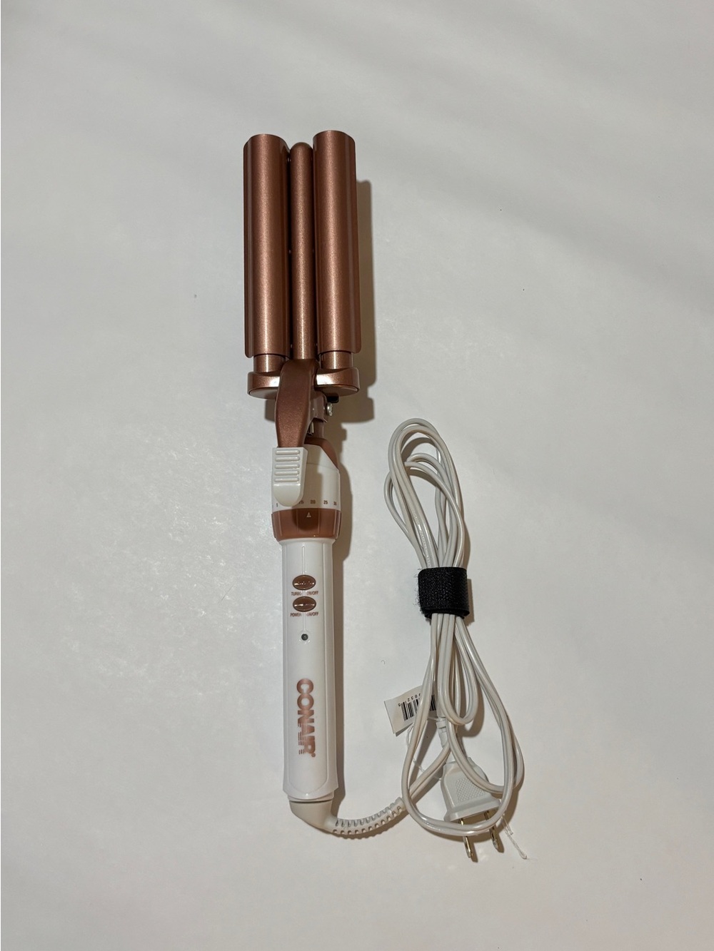 Conair Triple 3/4” Barrel Waver in Rose Gold and White